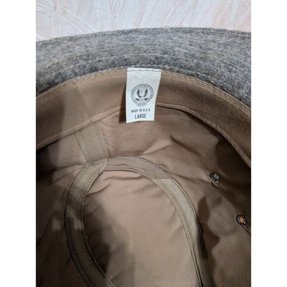 Vintage USA Union-Made Wool Felt Outback, Safari Fedora Hat Large Grandpacore - Picture 4 of 12